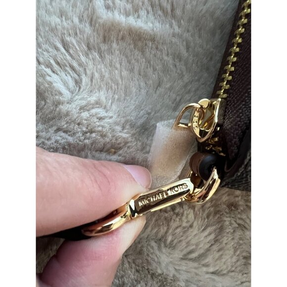 Michael Kors Jet Set Travel Large Brown Flat Phone Case Wallet - Picture 9 of 10